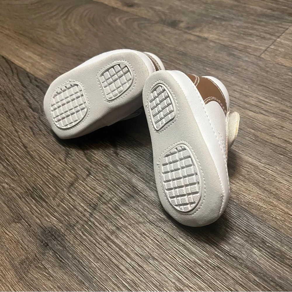 NEW Little Bees Brown White Baby Toddler Shoes 3-6mos 6-9mos 9-12mos 12-15mos